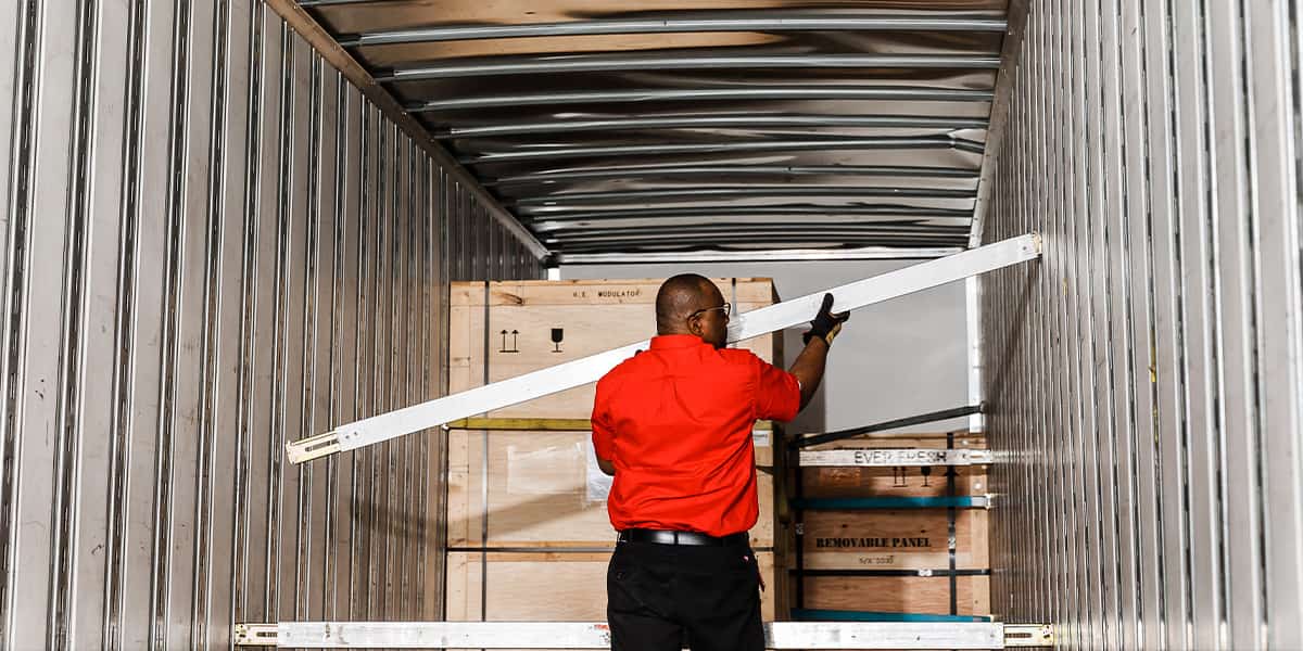 loading crates for final delivery