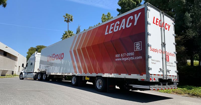 Semi truck on the road