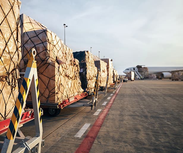 loading domestic plane with cargo