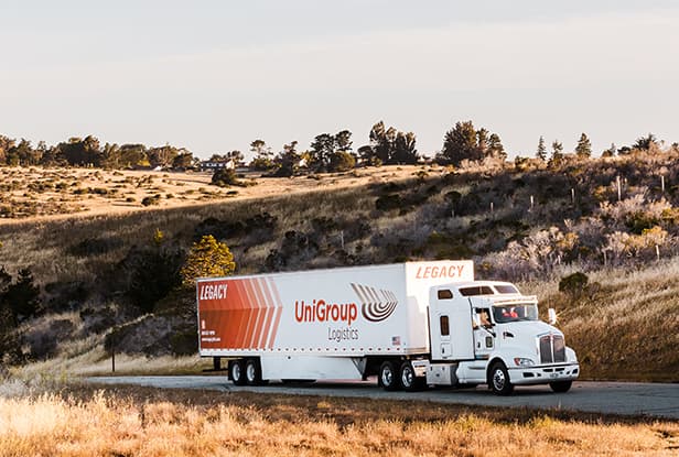 legacy truck on the road