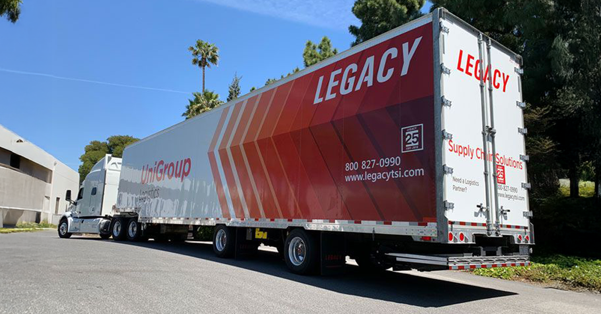 Semi truck on the road