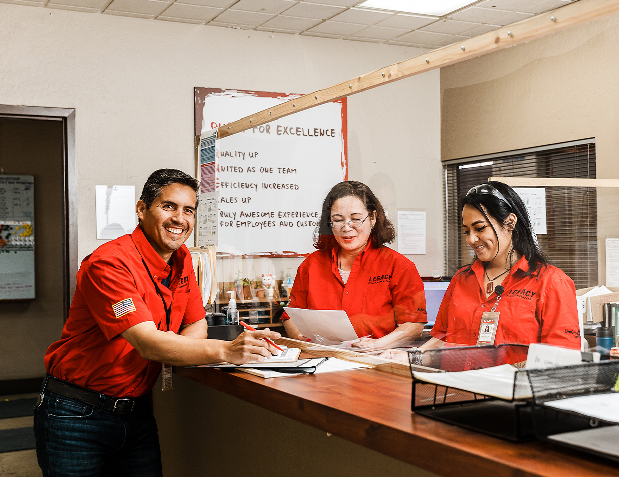 smiling team members